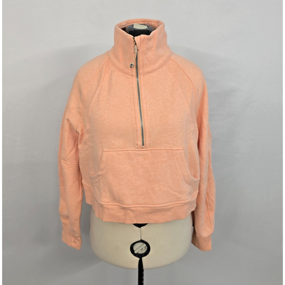 Lululemon Scuba Oversized Funnel Neck Half Zip Women's M / L Rock Melon - Picture 12 of 12